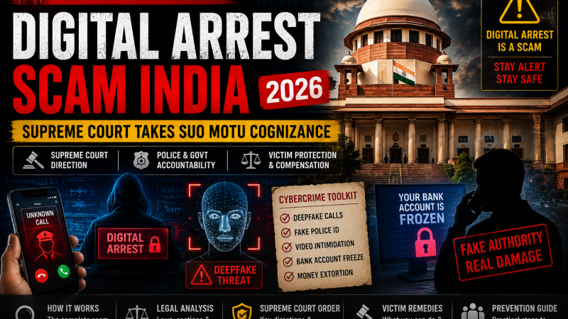Digital Arrest Scams in India 2026: Supreme Court Acts, Deepfake Weaponization and a Cybercrime Lawyer’s Protection Guide